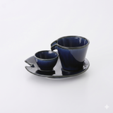 ちび盃　茄子紺ブルー　中