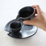 シズル冷酒器セット　銀黒