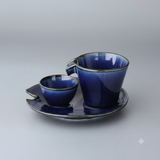 シズル冷酒器セット　茄子紺ブルー
