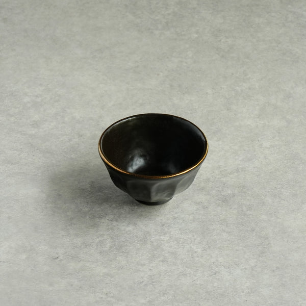 リンカ金環黒練 茶碗