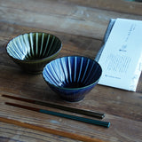 味ごはんペアセット（ぎやまん陶味ごはん茶碗２個・箸２膳・味ごはんのもと１個）