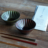 味ごはんペアセット（ぎやまん陶味ごはん茶碗２個・箸２膳・味ごはんのもと１個）